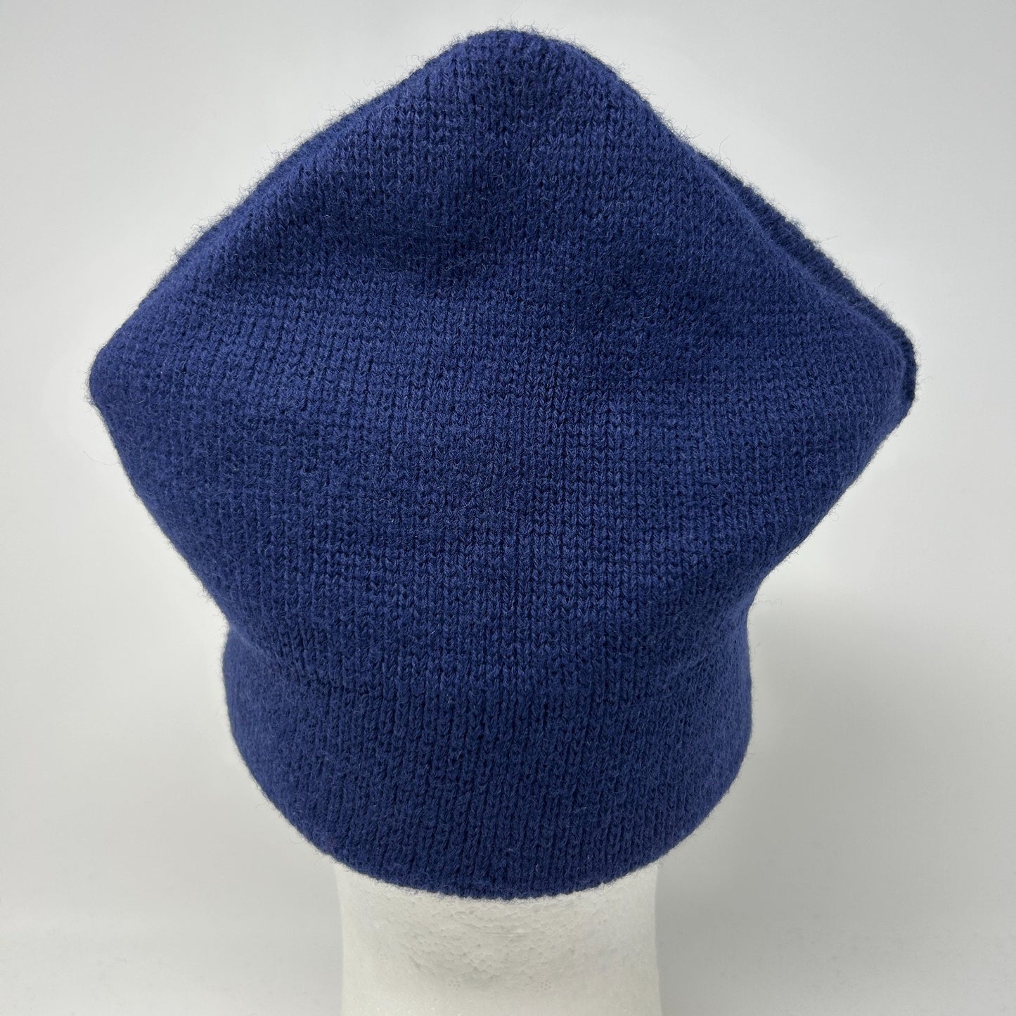 Vintage Smiley Brand Wool Beanie Winter Hat Toque Ski Snowboarder USA Made Blue