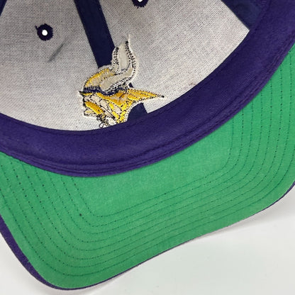 Vintage 90s Minnesota Vikings Hat Cap Purple NFL Snapback Twins Enterprise