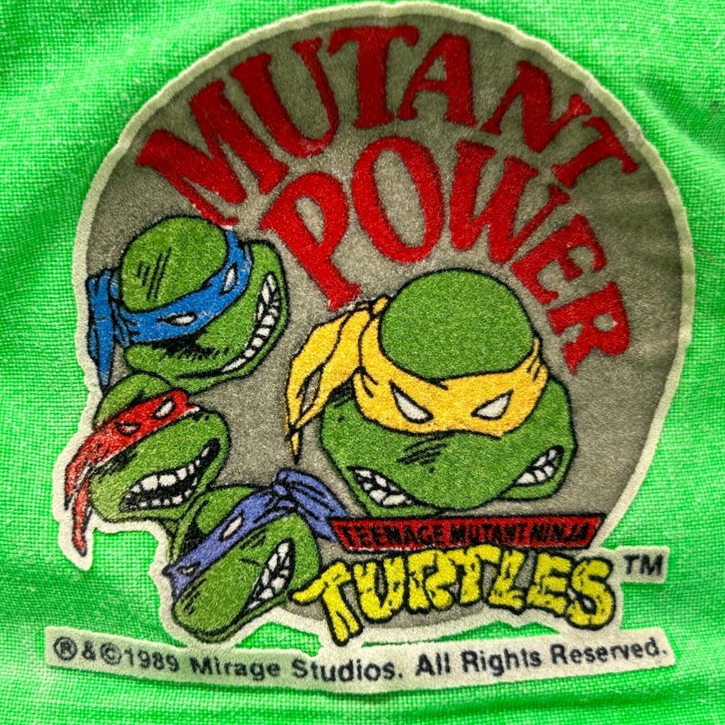 TMNT Mutant Power Vintage 80s Military Cadet Hat Green Kepi Army Baseball Cap
