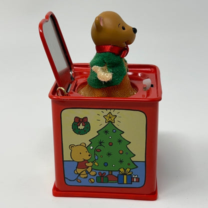 Pop Goes the Teddy Bear Hallmark Keepsake Christmas Ornament Toy 2006 Vintage