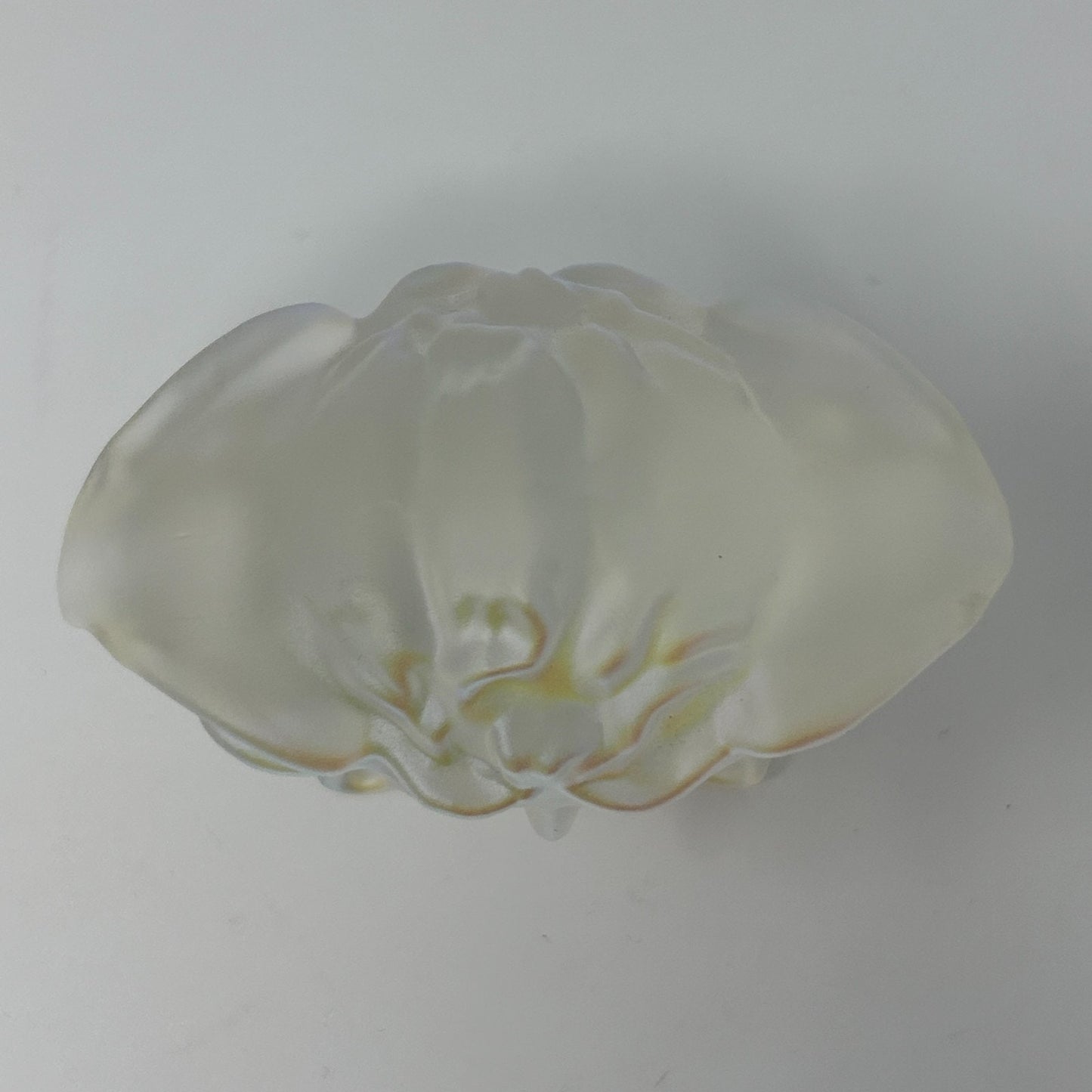 Versace x Rosenthal Blown Glass Paperweight Medusa Iridescent Opalescent White