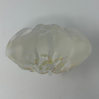 Versace x Rosenthal Blown Glass Paperweight Medusa Iridescent Opalescent White