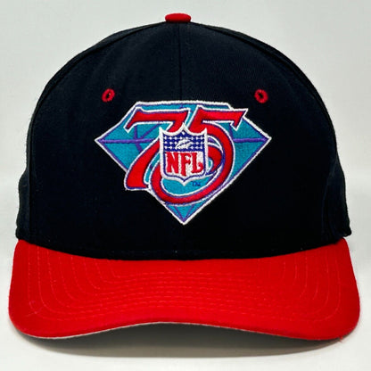NFL 75th Anniversary Hat 1994 Vintage 90s Black Football New Era Baseball Cap