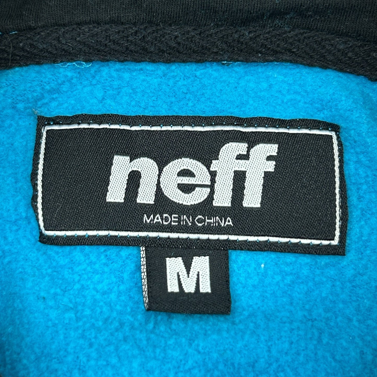 Neff Spellout Hoodie Hooded Sweatshirt Skater Skateboarding Blue Mens M Medium
