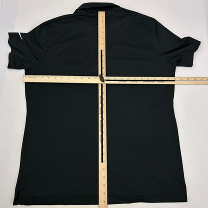 Las Vegas Raiders Polo Shirt Black NFL Short Sleeve Nike Dri Fit Mens L Large