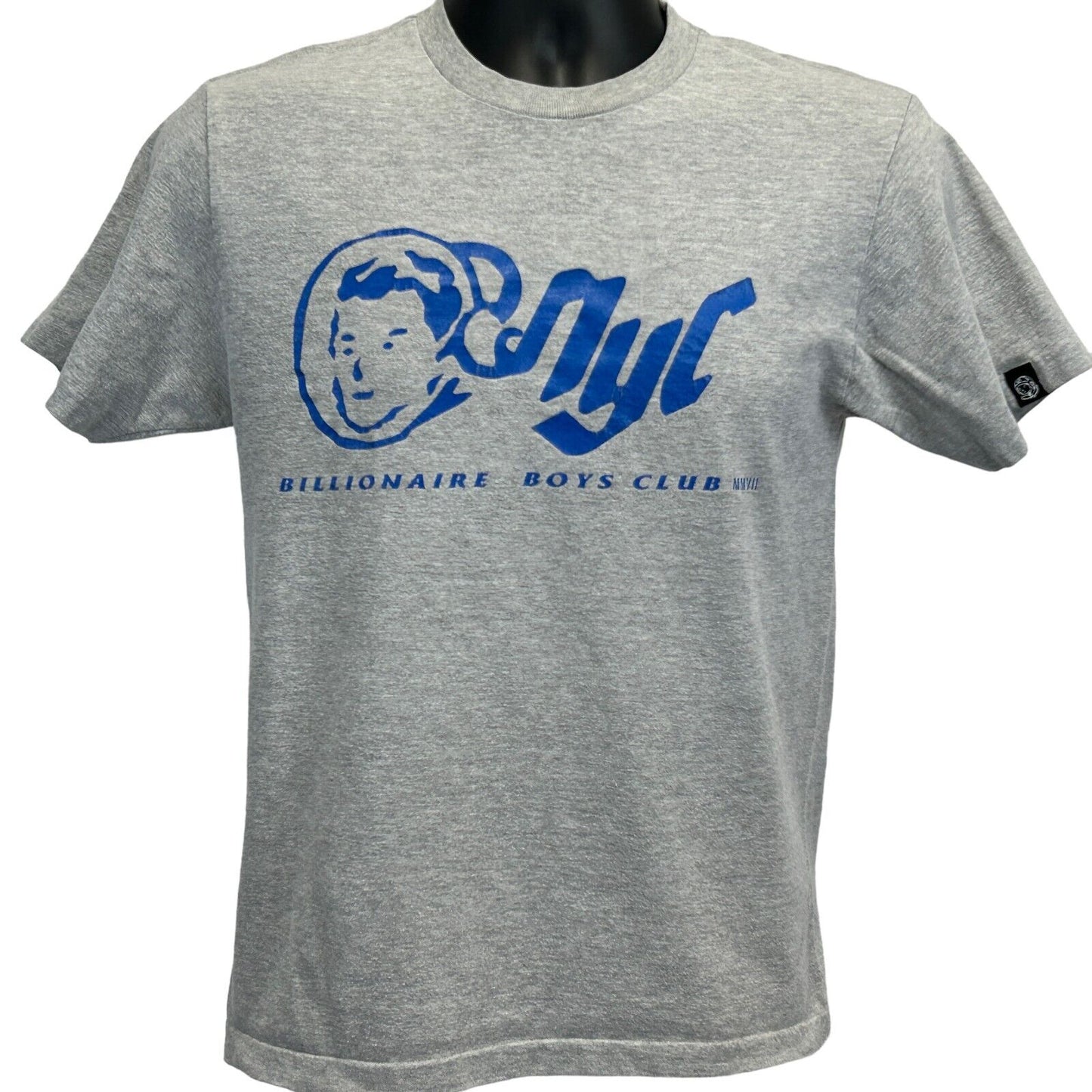 Camiseta Billionaire Boys Club NYC pequeña vintage Y2Ks BBC New York City para hombre gris