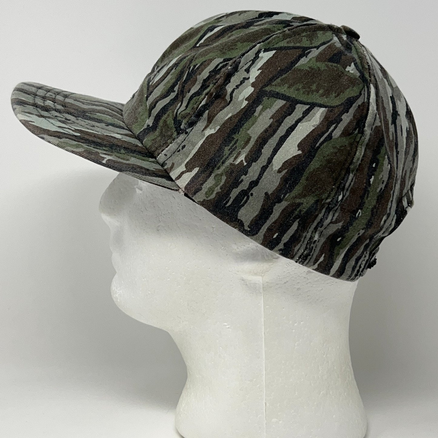 Vintage Hunting Camo Hat Baseball Cap Hunter Camouflage Green Snapback USA Made
