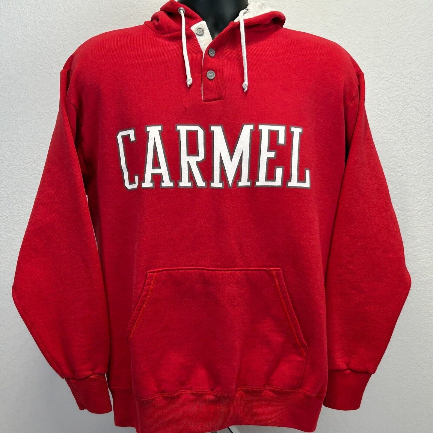 Vintage Carmel by the Sea Hoodie Medium California Hooded Sweatshirt Mens Red