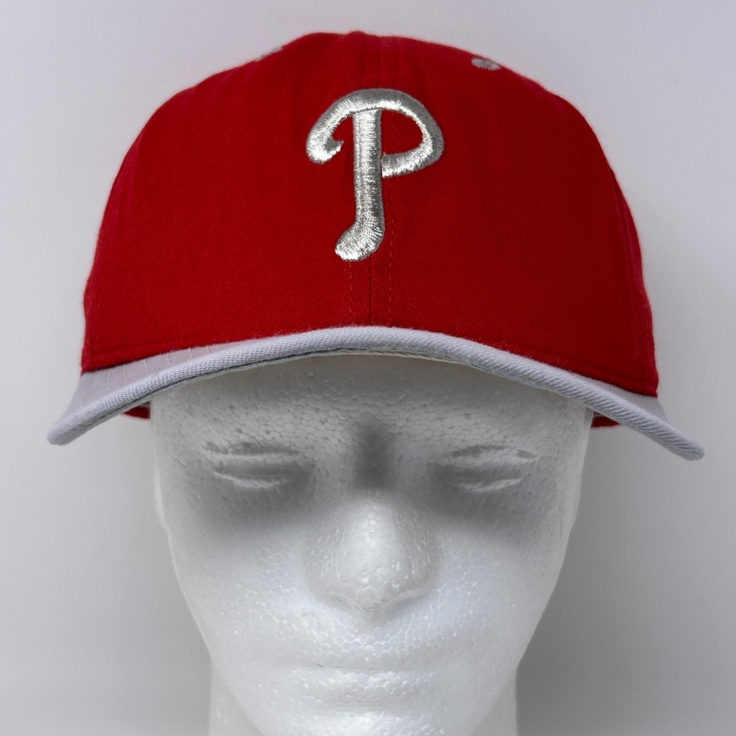 Vintage 90s Philadelphia Phillies Hat Baseball Cap New Era USA Made Snapback Red