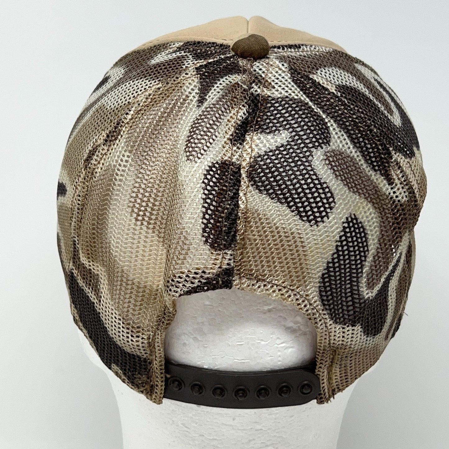 Vintage 80s Pacific Flyway Decoy Trucker Hat Baseball Cap Duck Hunting Beige