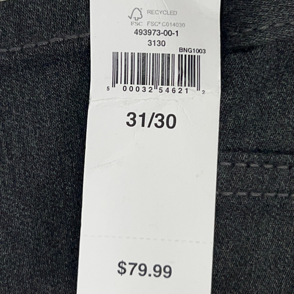 Banana Republic Travel Jeans Mens 31x30 Slim Fit Charcoal Gray Stretch NWT