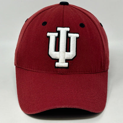 Indiana University Hoosiers Baseball Hat Cap IU NCAA Red One Flex Fitted M/L