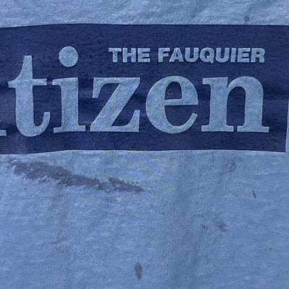 Vintage 80s 90s The Fauquier Citizen T Shirt Virginia Newspaper Blue XL X-Large