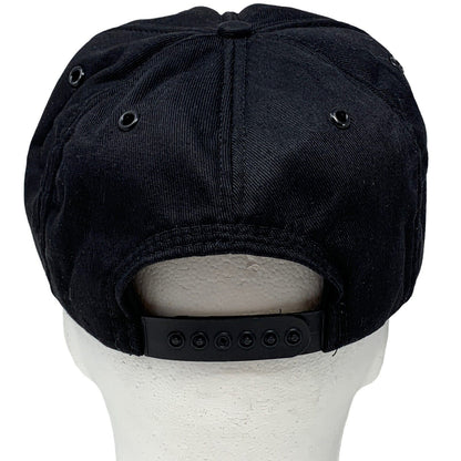 RPM 贴片按扣帽子复古 70 年代 80 年代黑色 6 六片棒球帽