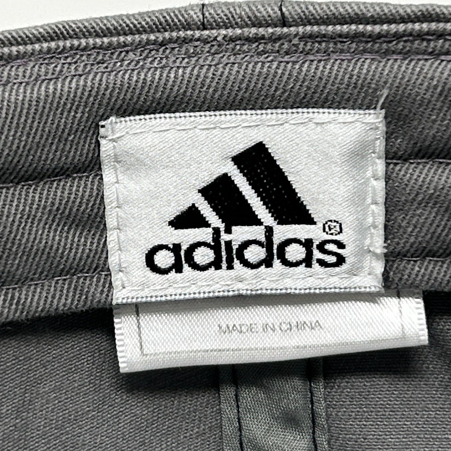 Adidas Dad Hat Baseball Cap Gray Logo Strapback 6 Panel Unstructured