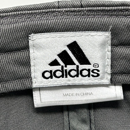 Adidas Dad Hat Baseball Cap Gray Logo Strapback 6 Panel Unstructured