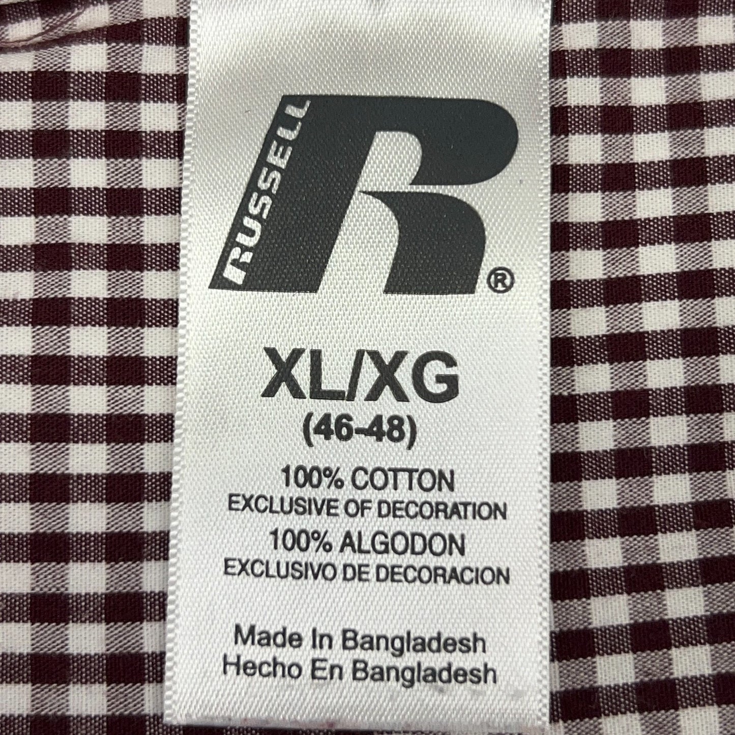Southern Illinois University Salukis Button Front Shirt XL X-Large Red Plaid SIU