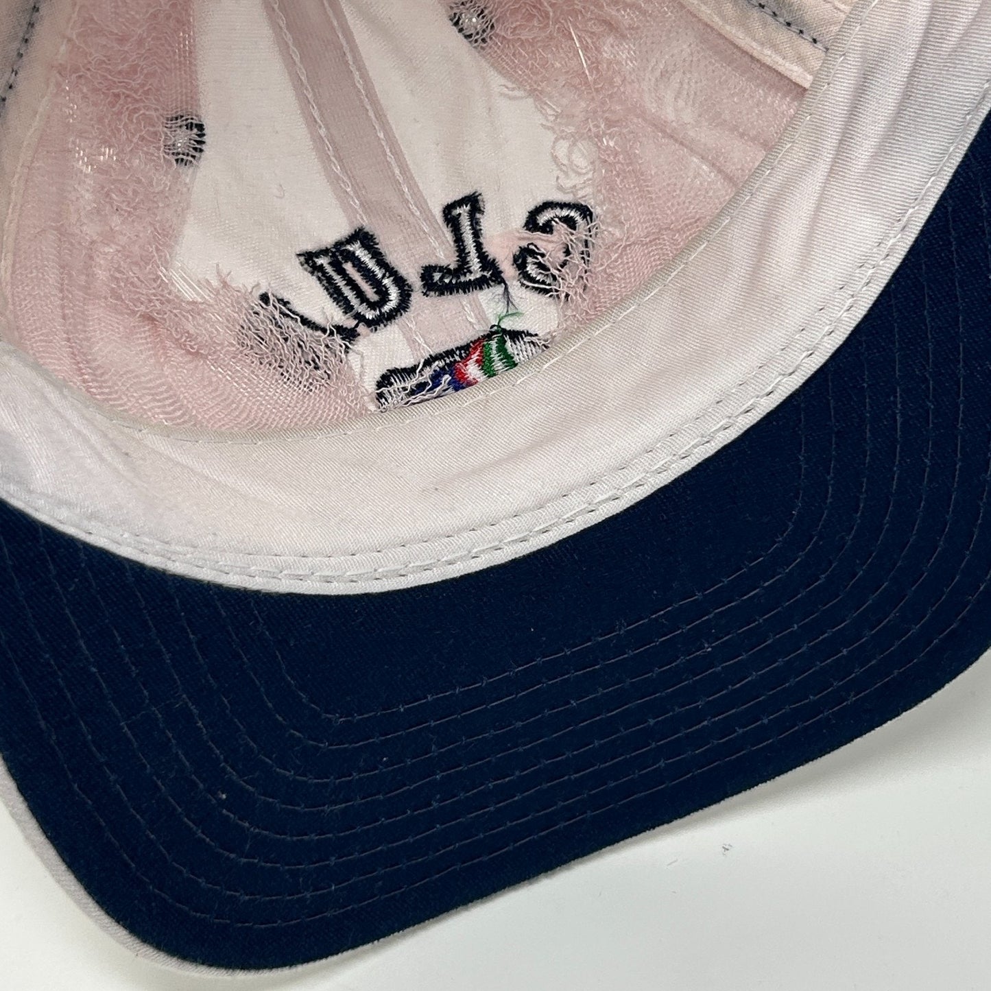 Vintage 80s Club Sportswear Hat Baseball Cap 6 Panel Made In USA Snapback White