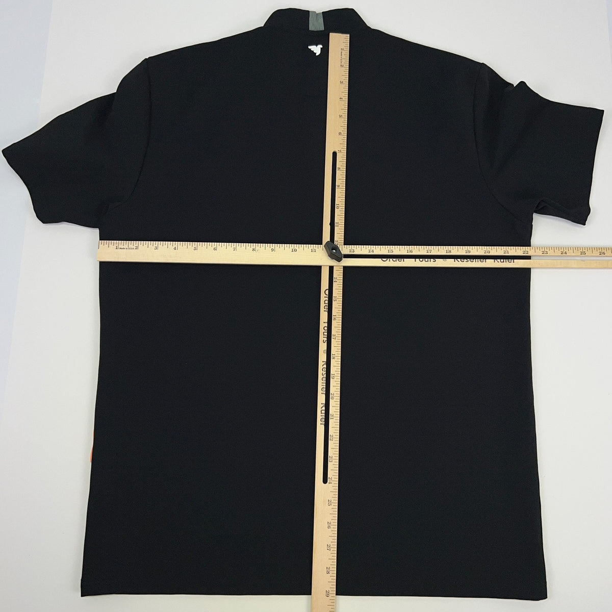 Macade Golf Heath Bomber Henley Shirt Mens L Large Black Short Sleeve Stretch