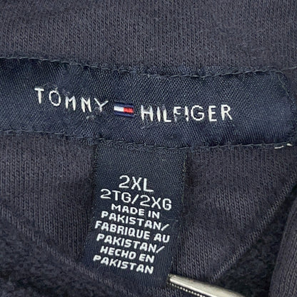 Tommy Hilfiger Denim Hoodie Hooded Sweatshirt Streetwear Gray Unisex 2XL XXL