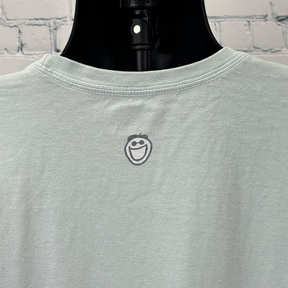 Life Is Good Dog Dad T Shirt Stick Figure Man Long Sleeve Green Mens XL X-Large - Neon Vintage