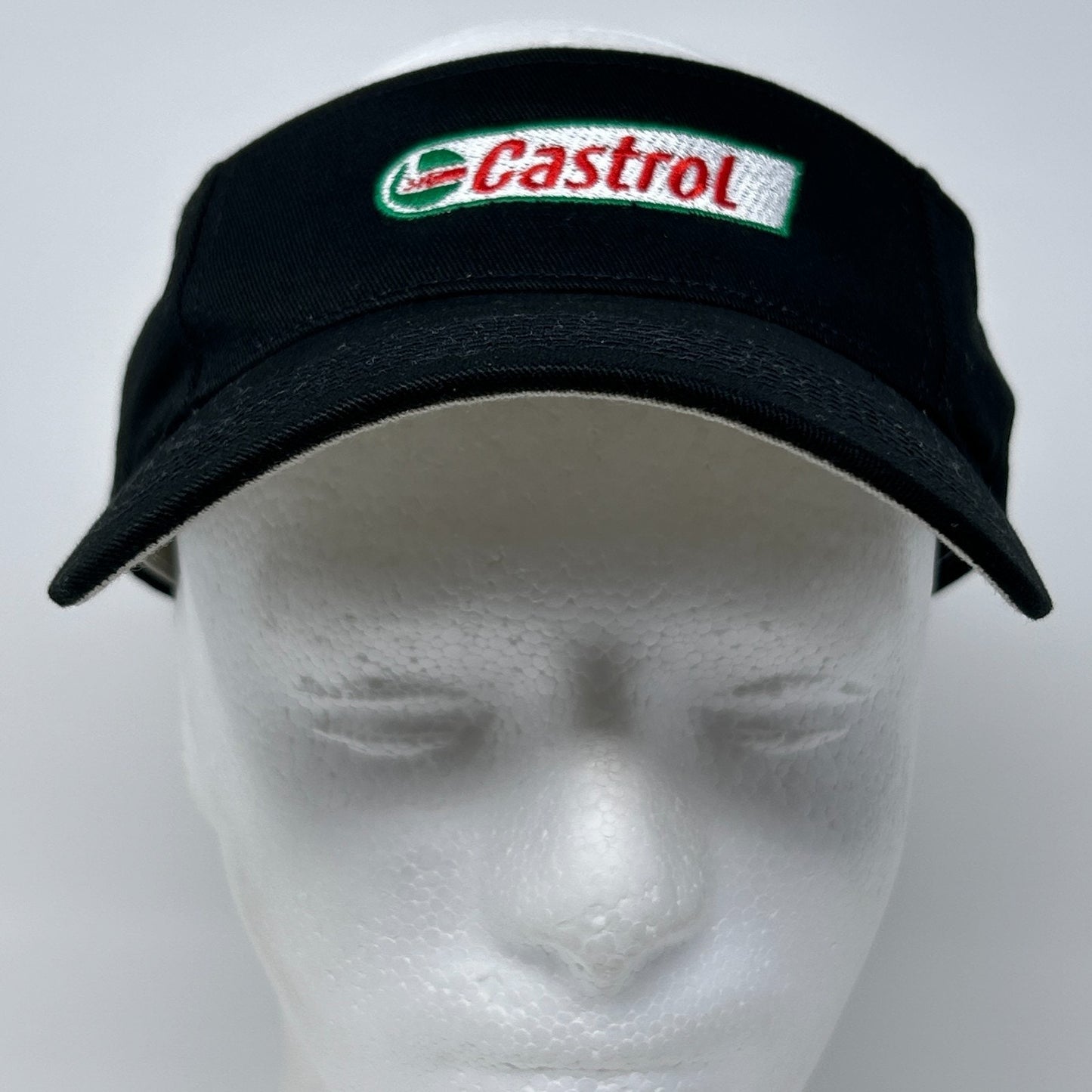 Castrol Oil Visor Hat Cap Mechanic Auto Repair Black Strapback