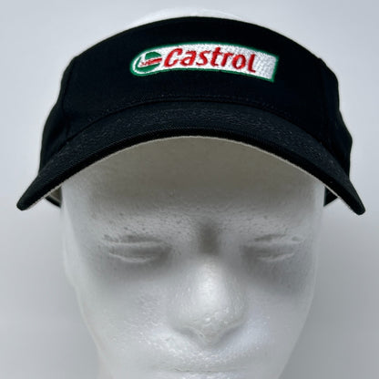 Castrol Oil Visor Hat Cap Mechanic Auto Repair Black Strapback
