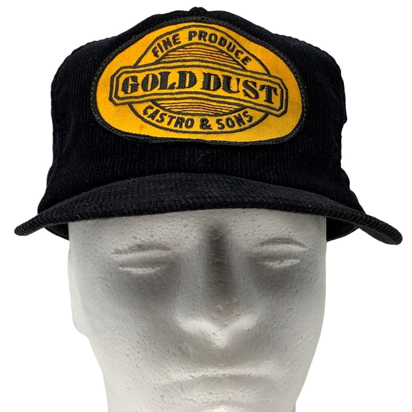Gold Dust Castro And Sons Produce Snapback Hat Vintage 80s K Brand Baseball Cap