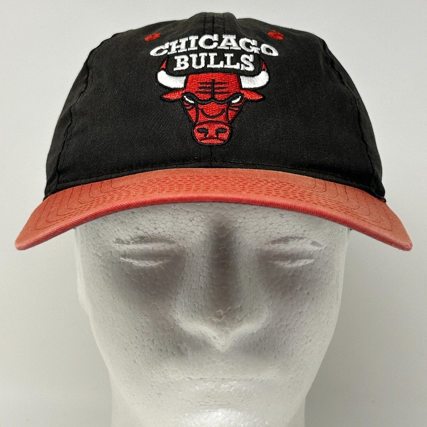 Vintage 90s Chicago Bulls Cap Baseball Hat Logo Twins Enterprise Snapback Black