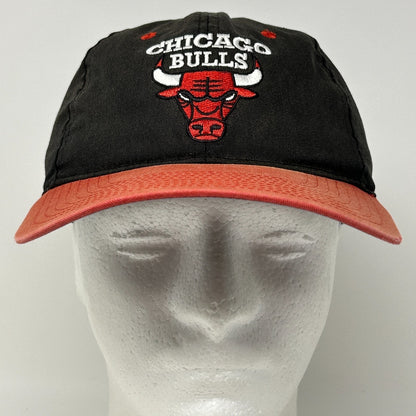Vintage 90s Chicago Bulls Cap Baseball Hat Logo Twins Enterprise Snapback Black