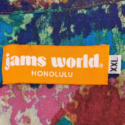 Jams World Diamond Road Shirt 2XL XXL Hawaiian Aloha Rayon Abstract Button Up