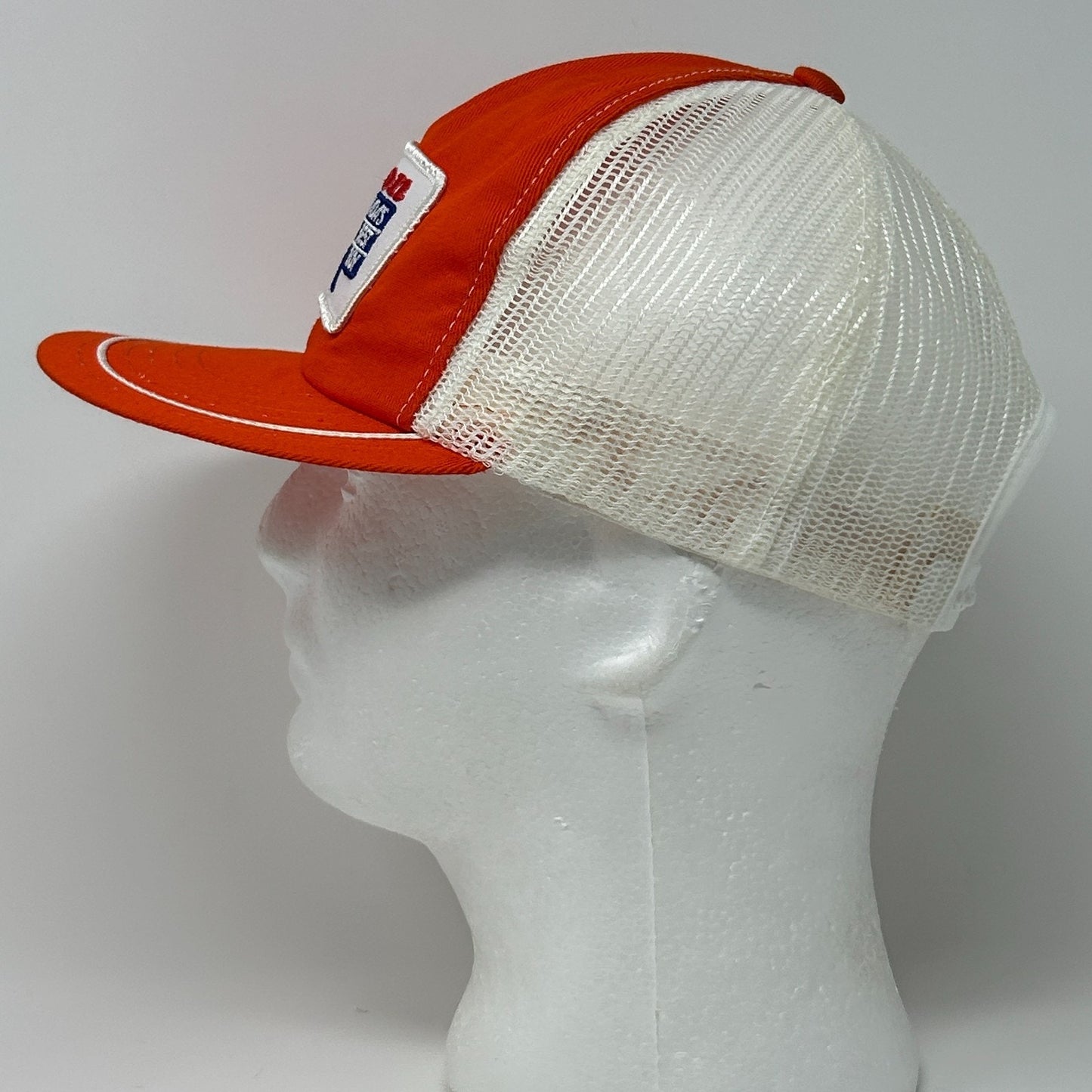 Vintage 80s Gilson Snowblowers Trucker Hat Baseball Cap Canada Snapback Orange