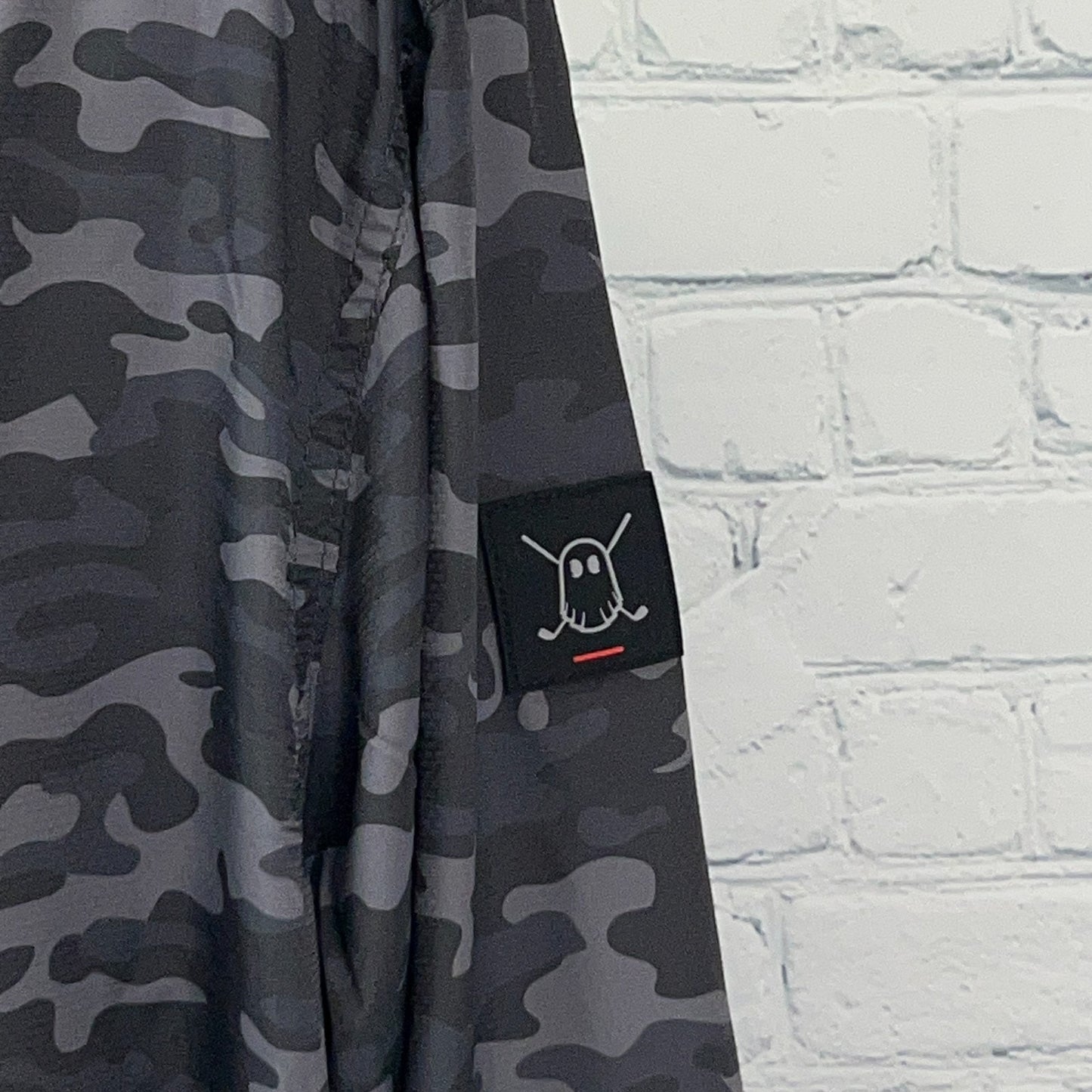 GHOSTGOLF Camouflage Windbreaker Hooded Jacket XXL 2XL Black Ghost Golf Golfer