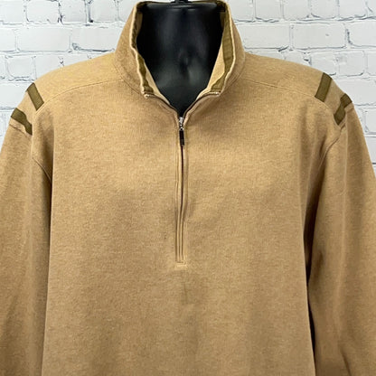 Tiger Woods Collection 1/4 Quarter Zip Sweater Beige Nike Golf Mens XXL 2XL