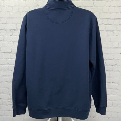Old Navy 1/4 Quarter Zip Sweatshirt Mens 2XL XXL Navy Blue Pullover Cotton Blend