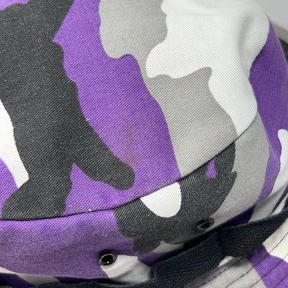 Camouflage Bucket Hat Purple Military Army Camo Fishermans Hat Pail Hat S-M