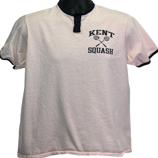 Camiseta de squash de Kent State, gran tamaño, vintage, años 80, universidad, universidad, KSU, EE. UU., para hombre, rosa