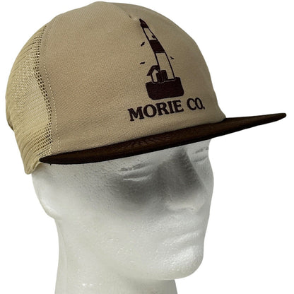 Vintage The Morie Company Trucker Hat Baseball Cap Lighthouse Snapback Beige