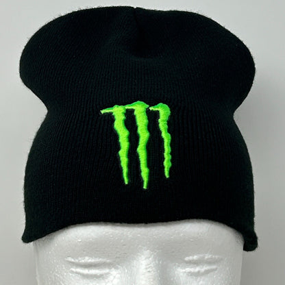 Monster Energy Beanie Cap Toque Winter Hat Skull MX Motocross BMX MMA Logo Black