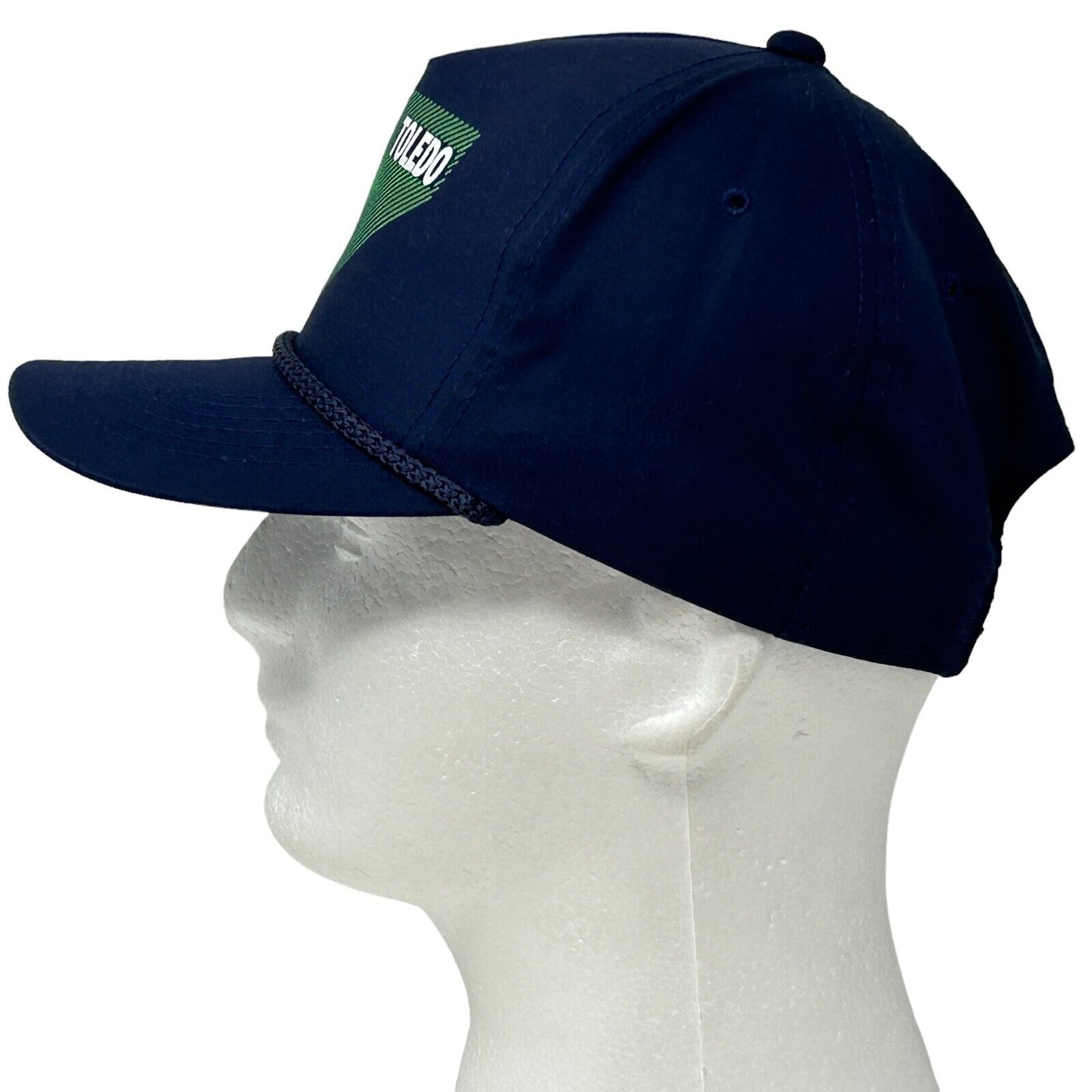 Mettler Toledo Vintage 90s Hat Blue Rope Roping Corded Snapback Baseball Cap