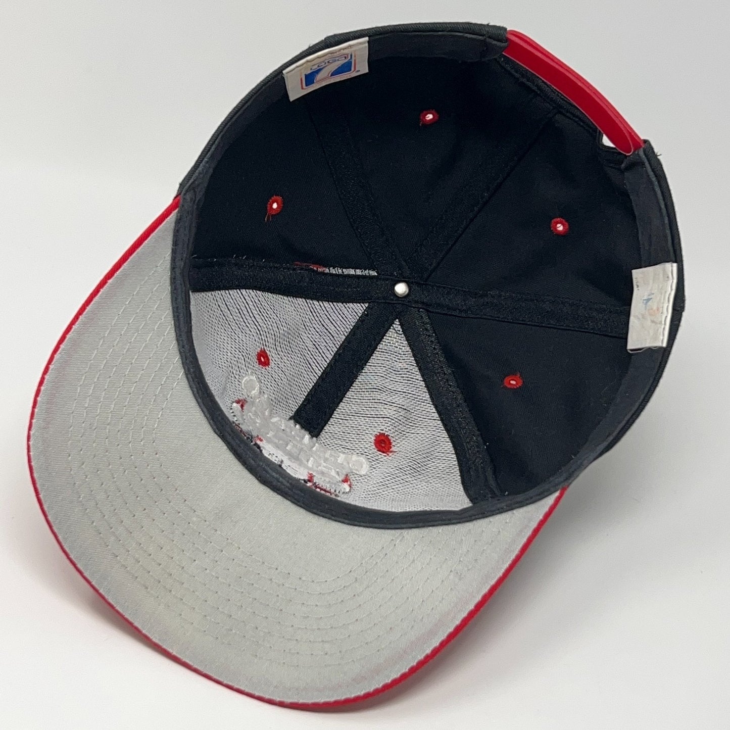 Vintage 90s Chicago Bulls Hat Baseball Cap NBA Basketball Logo 7 Snapback Black