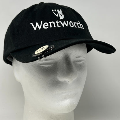 Wentworth Club Dad Hat Baseball Cap Golf Ball Marker Golfer Strapback Black