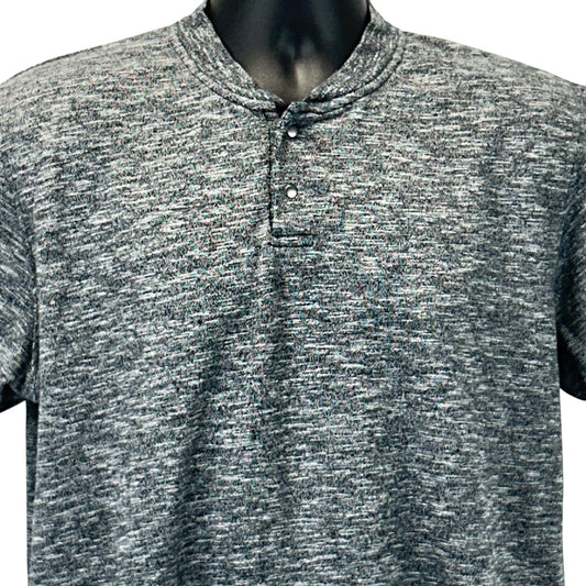 Lucky Brand Henley T Shirt Mens X-Large Odor Control Grey Label Heathered Gray