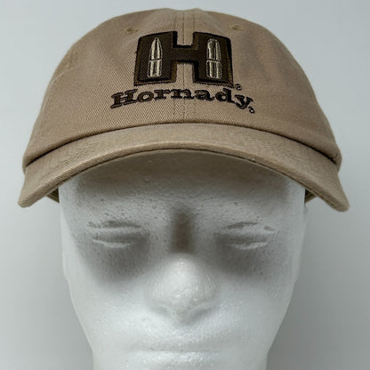 Hornady Ammunition Dad Hat Baseball Cap Firearms Bullets Strapback Khaki Beige