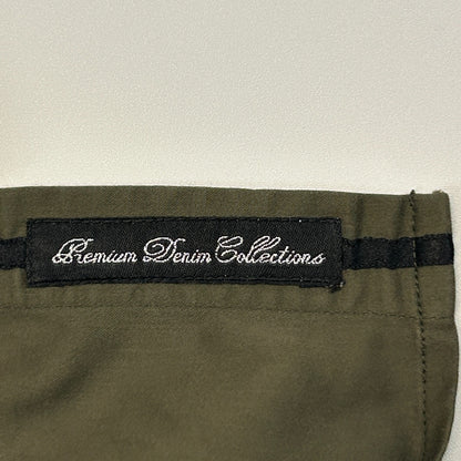 Fried Denim Slim Fit Button Front Shirt Premium Collection Green Mens L Large