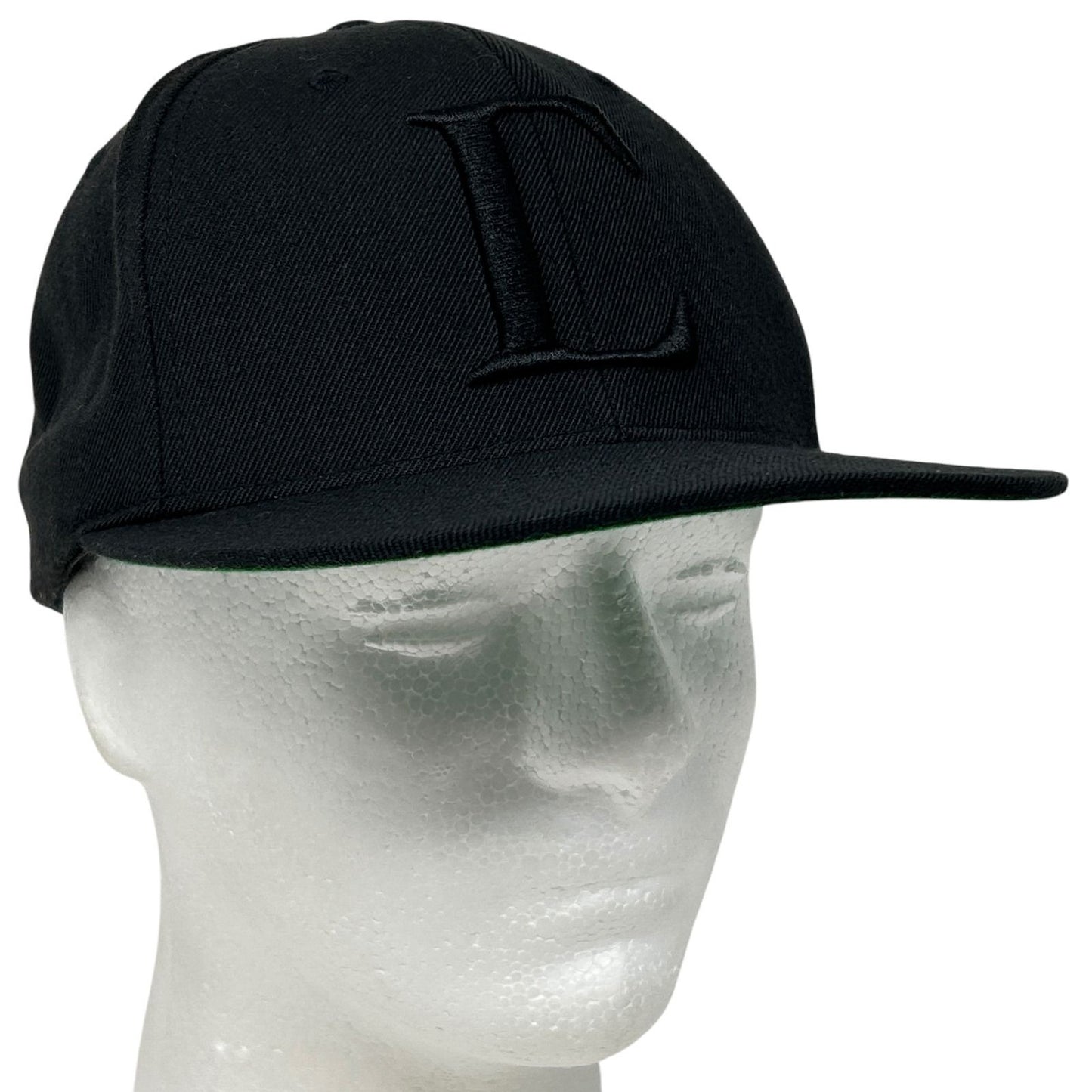 Darc Sport Black Snapback Hat with Embroidered Letter C Detail, Front View