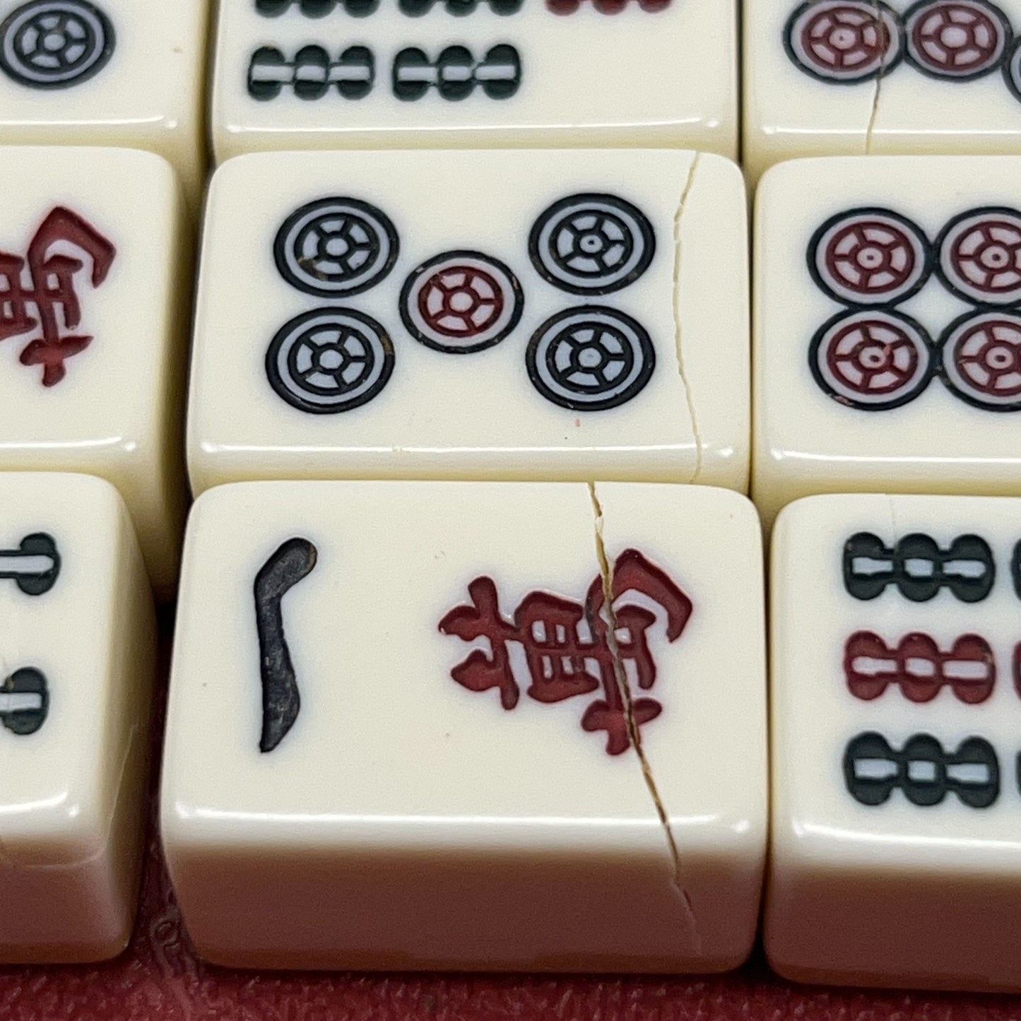 Vintage Nintendo Japanese Mahjong Set Travel Case Yellow Incomplete 127 Tiles