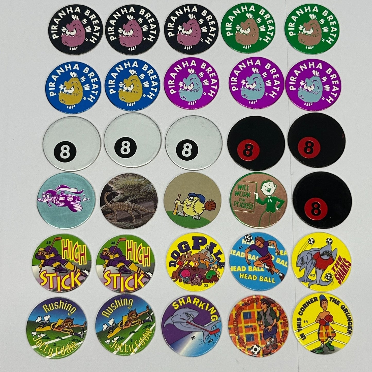 Vintage 90s Lot of 67 Milk Caps Pieces 30 Pogs 37 Slammers Hawaiian Game