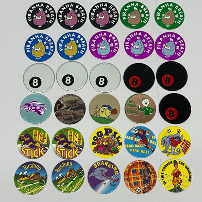 Vintage 90s Lot of 67 Milk Caps Pieces 30 Pogs 37 Slammers Hawaiian Game