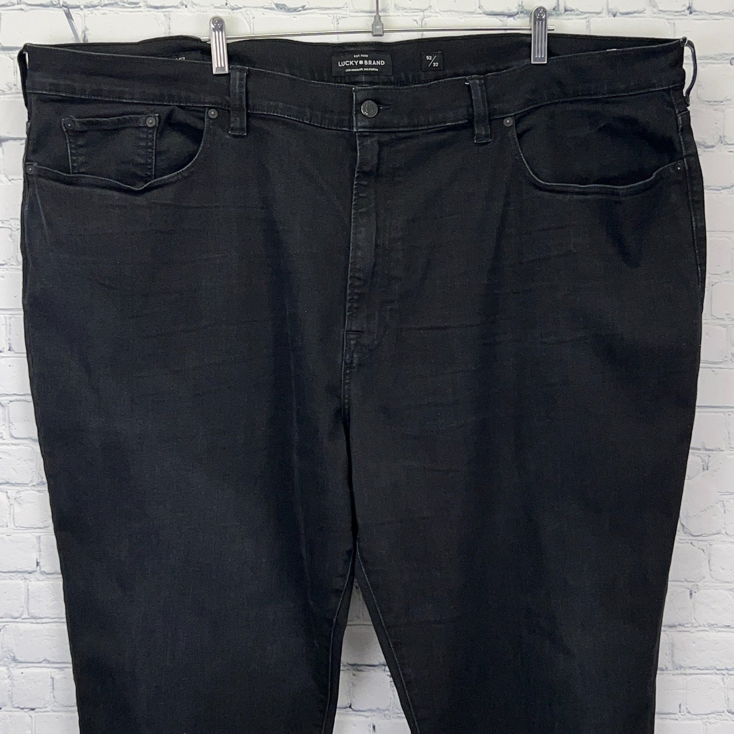 Lucky Brand Denim Jeans Athletic Fit Big and Tall Stretch Black Mens 52x31